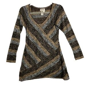 Max Studio Specialty Products Asymmetrical Print Tunic Sweater